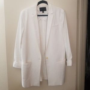 White basket-weave Blazer
